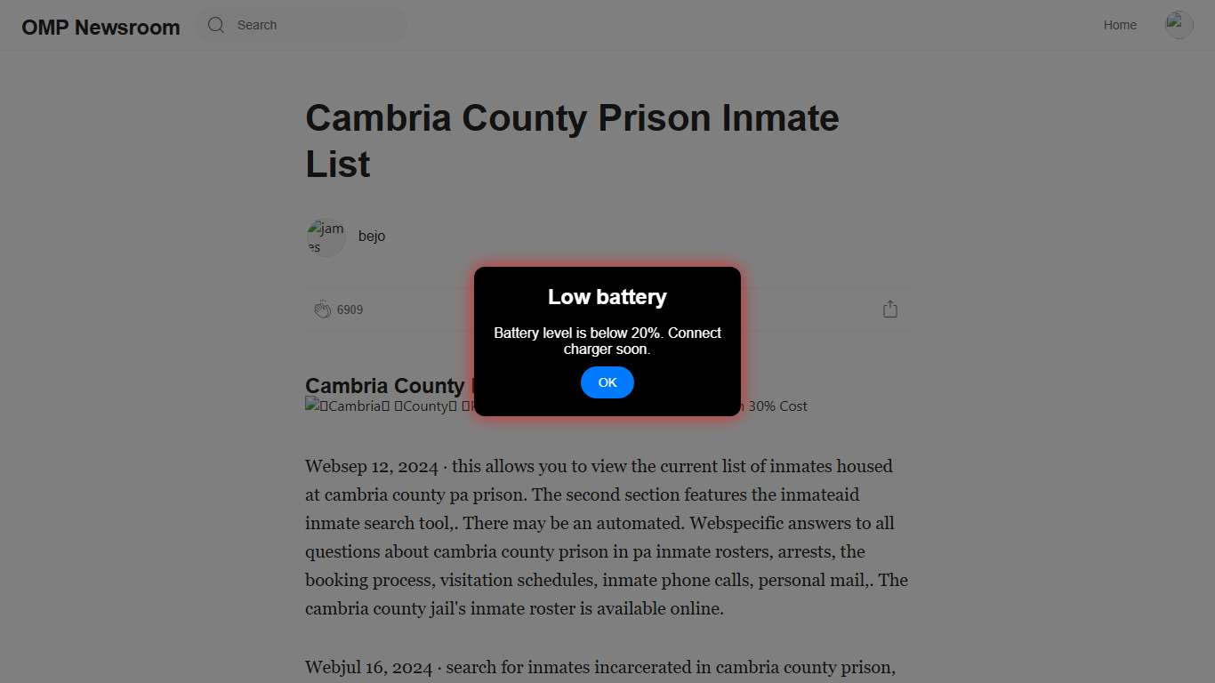 Cambria County Prison Inmate List